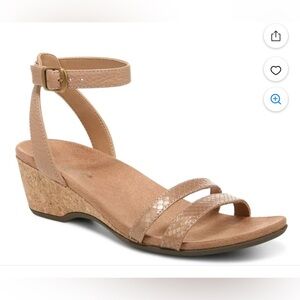 Vionic Tan Wedge Sandals